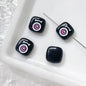Cat Eye and One-Eyed Beast Metal Beads 10mm Baking Painted 10pcs 29