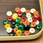 Imitation Beeswax Round Resin Beads 6x2mm Multicolor 100pcs 3