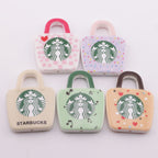 Flat Tote Bag Acrylic Beads Matte Pastel Heart Music Note 10pcs 6
