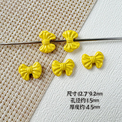Round Bow Metal Beads 16mm 12mm Baking Painted 20pcs 18