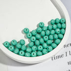 Acrylic Faceted Spacer Beads 8mm Baking Painted Solid Color 50pcs 6