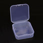 Colorful Clear Square Plastic Bead Storage Boxes 5.5x5.5x2cm 10pcs 10