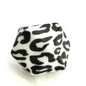 14mm Hexagon Silicone Beads Printed Camouflage Leopard Design 50pcs