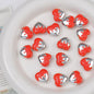 Plating Drip Heart Acrylic Beads 16mm Colorful Mixed 10pcs 4