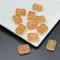 Square Glass Beads 13x23mm Transparent Electroplated Pastel 100pcs 14