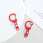 Zinc Alloy D Shaped Colorful Buckle Keychain Clasps 20pcs 38mm 6