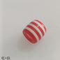 Striped Resin Beads 12mm Large Hole Multicolor Chunky 100pcs 14