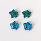 Lampwork Glass Beads Star 15mm Vintage Foil Filled 50pcs 3