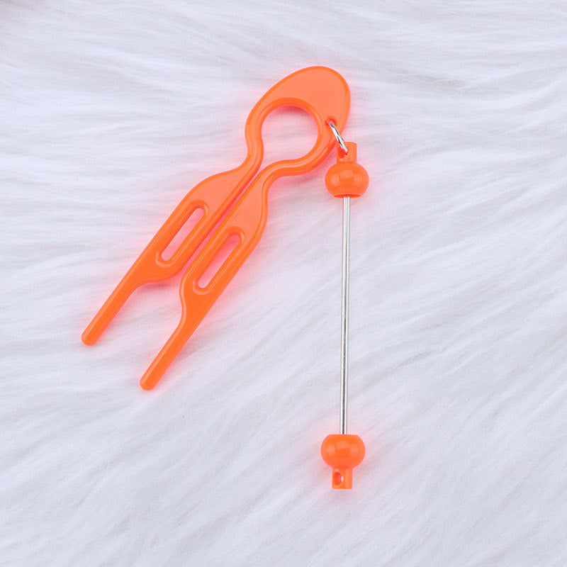 Beadable U Shaped Updo Comb Resin Lightweight Vibrant Colors 11