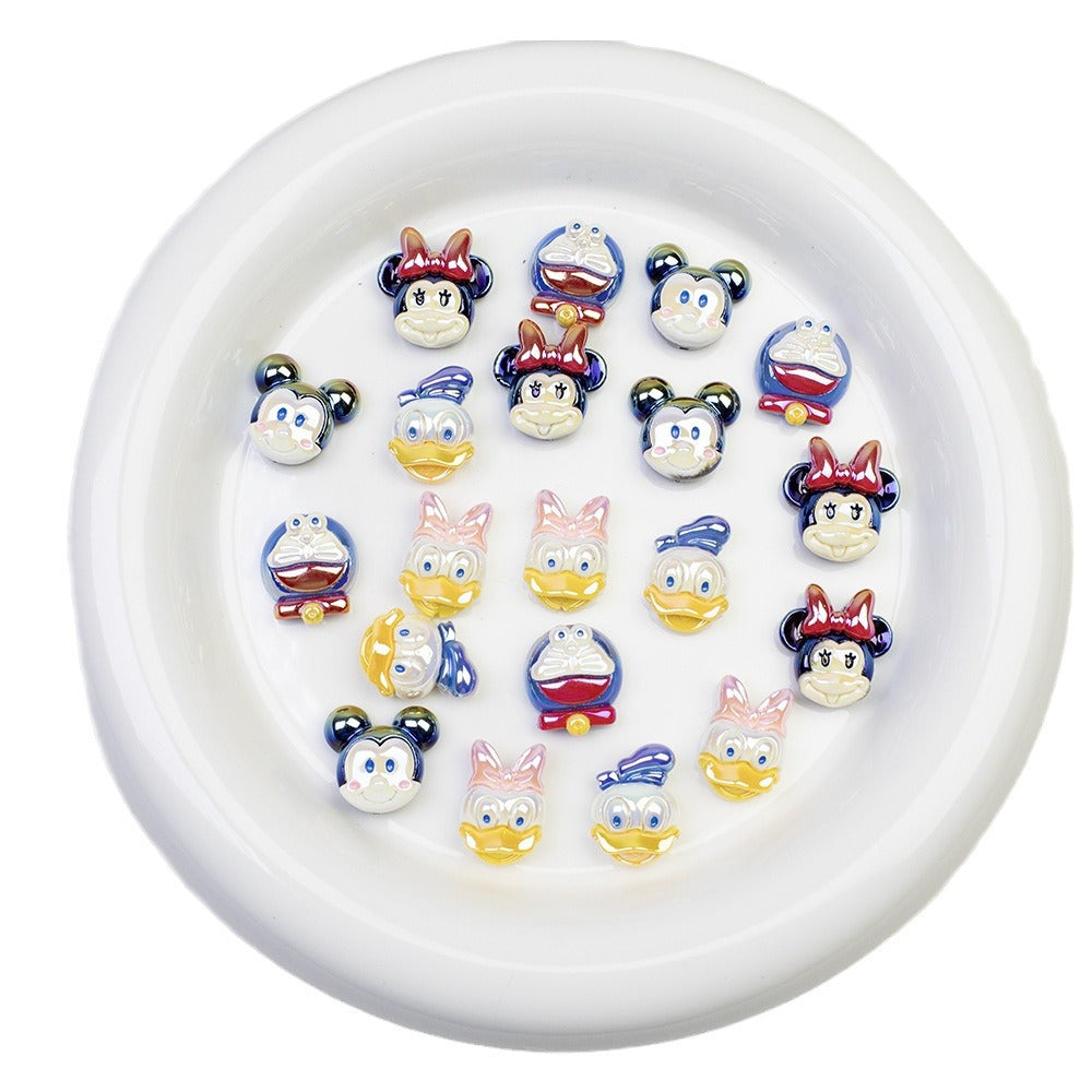 Disney Series Character Resin Beads Playful Faces 20pcs 5