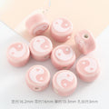 Flat Acrylic Beads 16mm Light Color Taichi Ceramic 10pcs 6