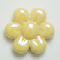 UV Plating Flower Acrylic Beads 32mm Glossy Pastel Large 20pcs 13