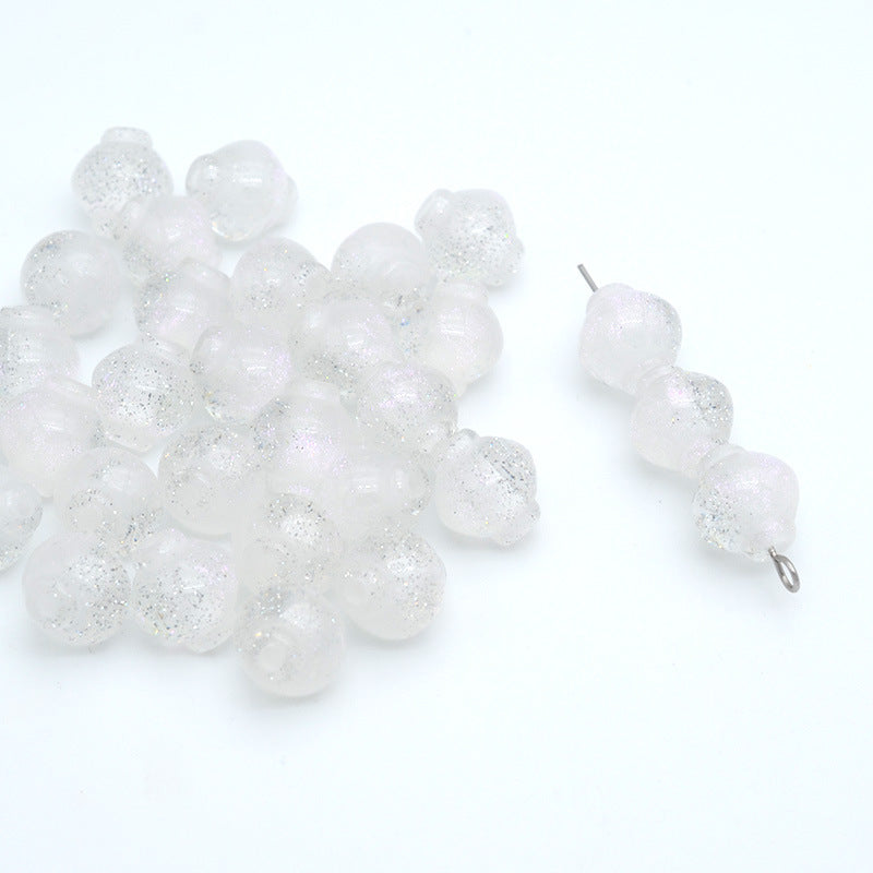 Glitter Powder Lantern Resin Beads 10mm Shimmering Colors 20pcs 7