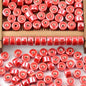 Cylindrical Ceramic Beads 6mm Glossy Rainbow Spacer 10pcs 5