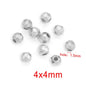 Stainless Steel Faceted Metal Beads 3-6.5mm Mixed Gold and Steel 10pcs 7