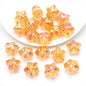 Electroplated Star Glass Beads 18mm Imitation Lunar Pit Texture 10pcs 2