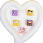 Cartoon Square Resin Beads 20mm Glossy Colorful 10pcs 5
