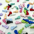 Guitar Metal Beads 12mm Baked Painted Multicolor 20pcs 4