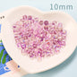 Transparent Double Color Glass Beads 10mm Glossy Shimmer 10pcs 12