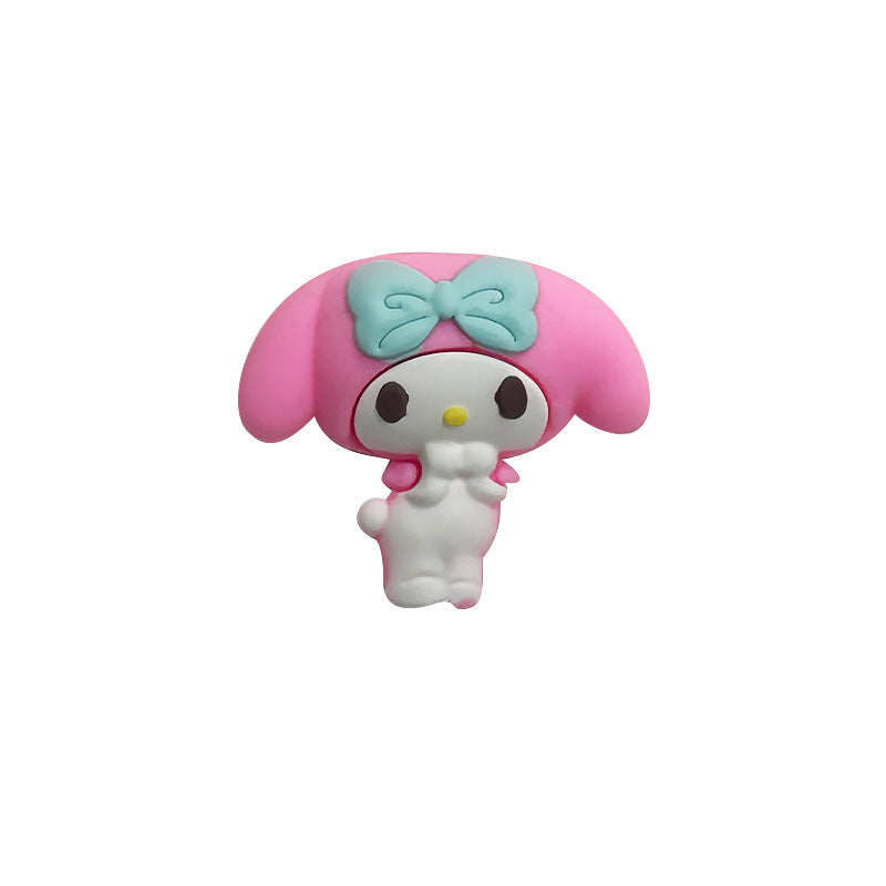Silicone 3D Focal Beads Sanrio Pom Pom Purin Holding Dog OK Heart 10