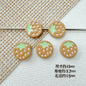 Strawberry Biscuit Metal Beads 13mm Painted Enamel 10pcs 10