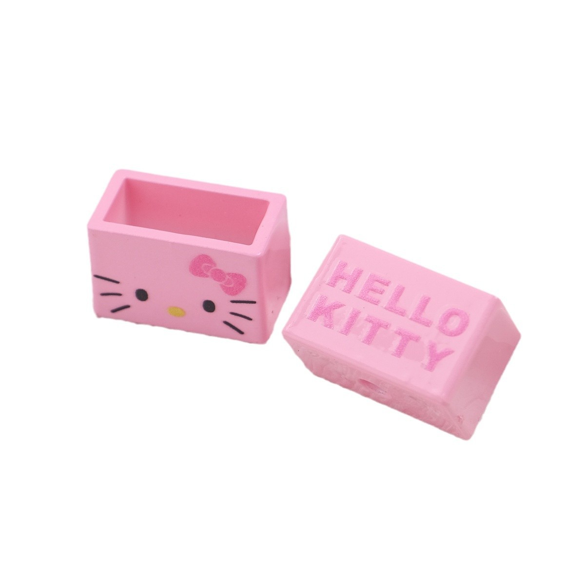 Painted Square Acrylic Beads 21mm Pink Hello Kitty 20pcs 3