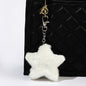 Plush Star Keychain Five-Pointed Soft Fuzzy Pink Charm 2