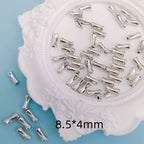 Tube Metal Beads 6mm 8mm Smooth Bamboo Joint Zinc Alloy 100pcs 2