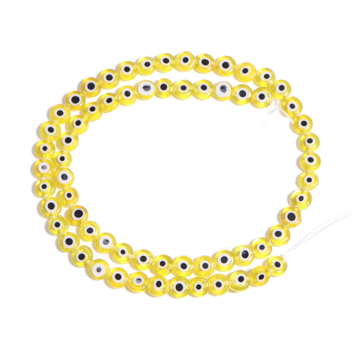 Flat Millefiori Evil Eye Lampwork Seed Glass Beads 4mm 90pcs 25