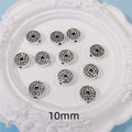 Flat Metal Beads 10mm Vintage Copper Coin with Square Hole 100pcs 6