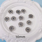 Flat Metal Beads 10mm Vintage Copper Coin with Square Hole 100pcs 6