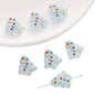 Christmas Tree Transparent Glass Beads 15x16mm Colorful Ornaments 10pcs 9
