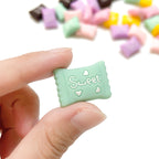 Silicone 3D Focal Beads Macaron Color Candy Sweet Embossed Text 20Pcs 5