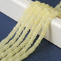 Transparent Bamboo Shape Glass Beads 6x12mm Glossy Finish 5 Strands 22