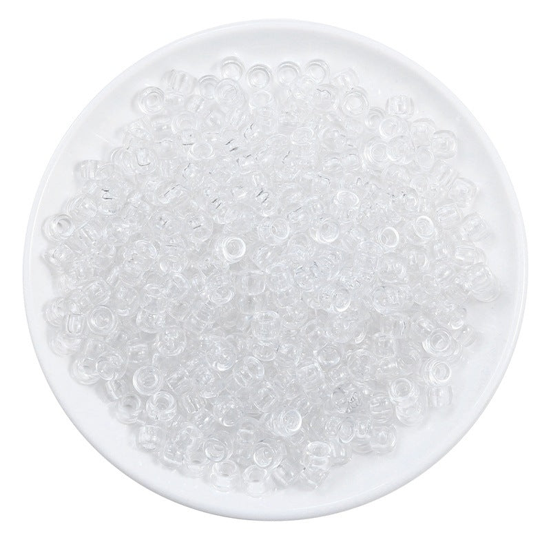 Transparent Acrylic Seed Beads 9mm Large Hole Colorful 100pcs 6