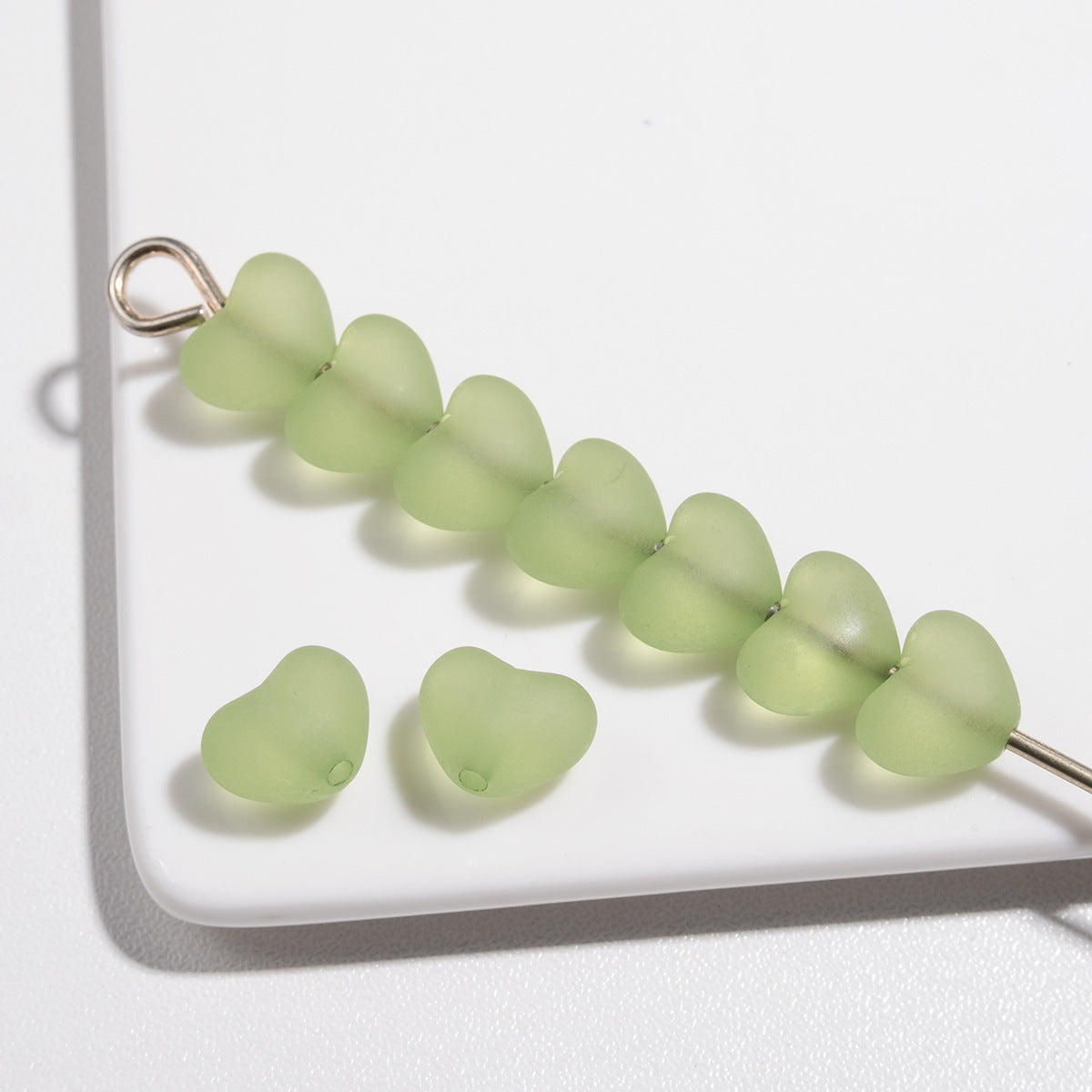 Matte Heart Acrylic Beads 12mm Pastel Vibrant Colors 100pcs 6