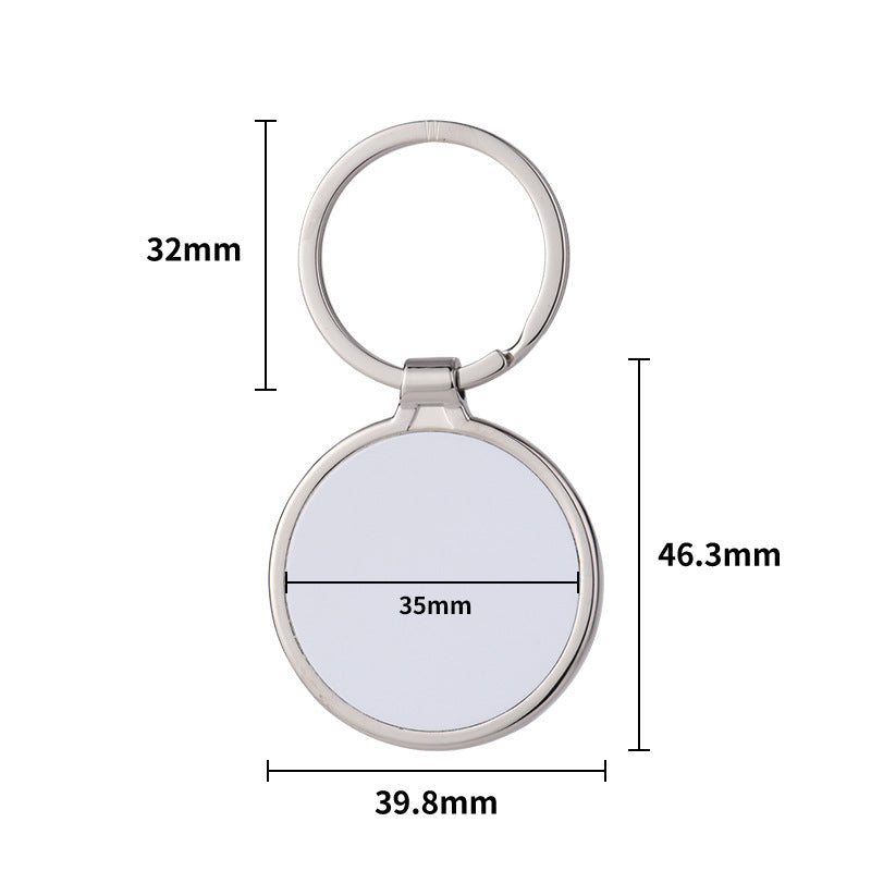 Sublimation Blank Metal Keychain Zinc Alloy Rectangle Heart Circle 8