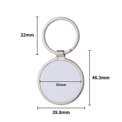 Sublimation Blank Metal Keychain Zinc Alloy Rectangle Heart Circle 8