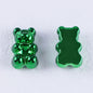 Plating Teddy Bear Acrylic Beads 18mm Metallic Colored 100pcs 13