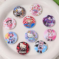 Hello Kitty Molly Print Acrylic Flat Beads 25mm 10pcs
