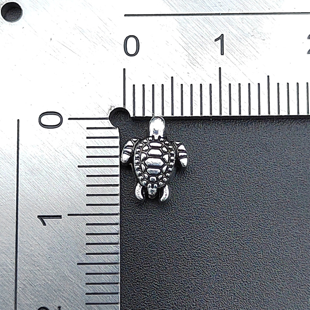 Turtle Metal Beads 9mm Antique Silver Tone Zinc Alloy 300pcs 4