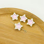 Star Metal Beads 13mm Baking Painted Zircon Embedded 10pcs 7