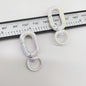 Colorful Zinc Alloy O Shaped Swivel Buckle Keychain Clasps 38mm 5pcs 15