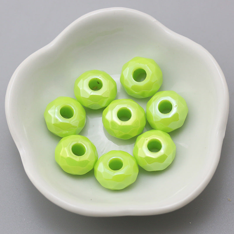 Acrylic Faceted Spacer Beads 15mm Large Hole 40pcs 13