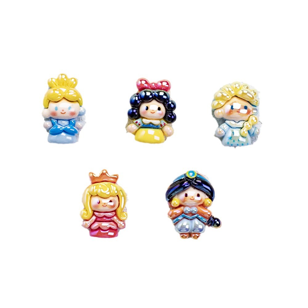 Disney Princess Series Vertical Hole Resin Beads Chibi Style 20pcs 5