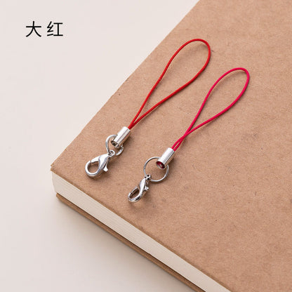 Colorful Phone Strap Keychain Mini Lobster Clasp Nylon Cord 50pcs 7