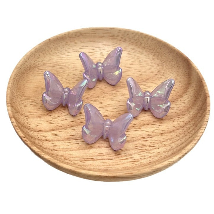 Glow Butterfly Acrylic Beads 21mm Stereo Glow in the Dark 10pcs 5