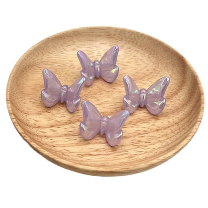 Glow Butterfly Acrylic Beads 21mm Stereo Glow in the Dark 10pcs 5