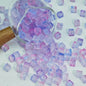 Transparent Sugar Cube Glass Beads 7mm Frosted Pastel 50pcs 8