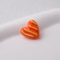Wavy Stripe Heart Acrylic Beads 19mm Colorful Mixed 20pcs 15